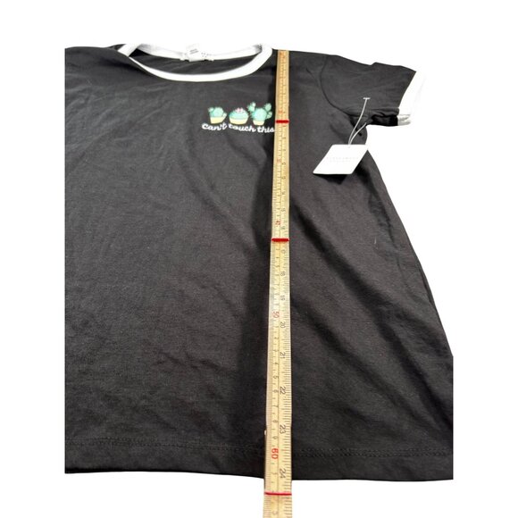 Cactus Graphic Ringer Tee "Cant Touch This" By Streetwear Society L - Picture 8 of 11